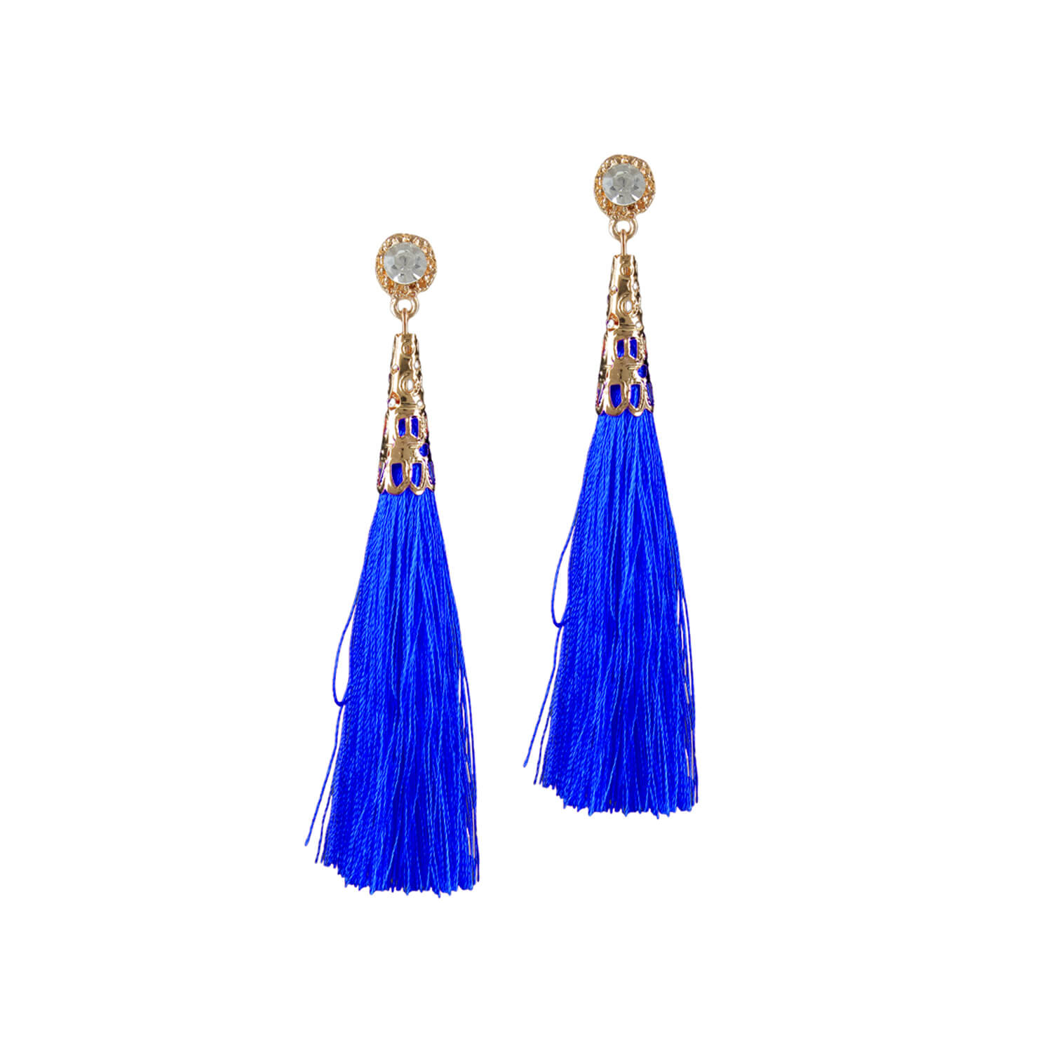 Blue Calcite Framed Thread Earrings – Ether Jewellery