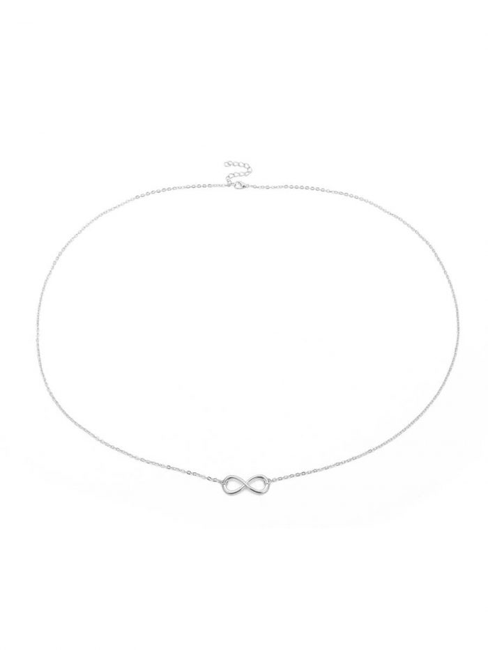 silver infinity belly chain