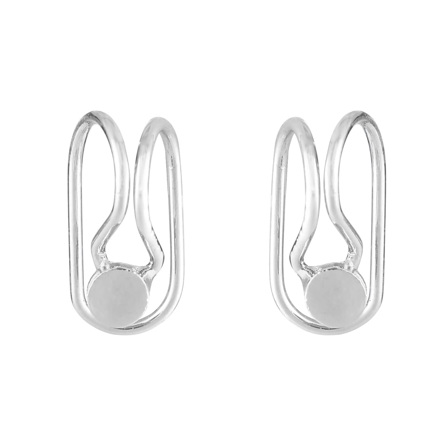 Buy Silver Round EarClip For Girls | Silver Upper Ear EarCuff | Femnmas